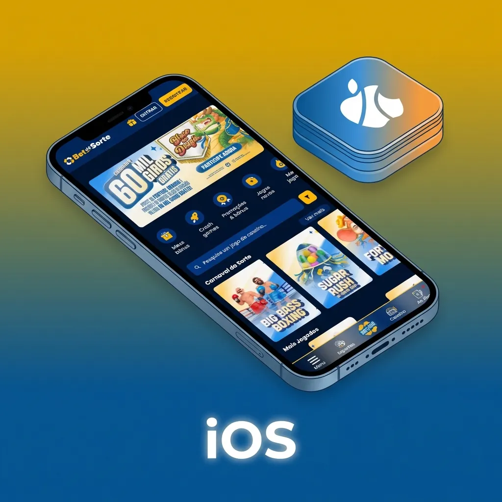 Tela de iPhone com Safari aberto mostrando instruções para adicionar o site Bet da Sorte à tela inicial do iOS