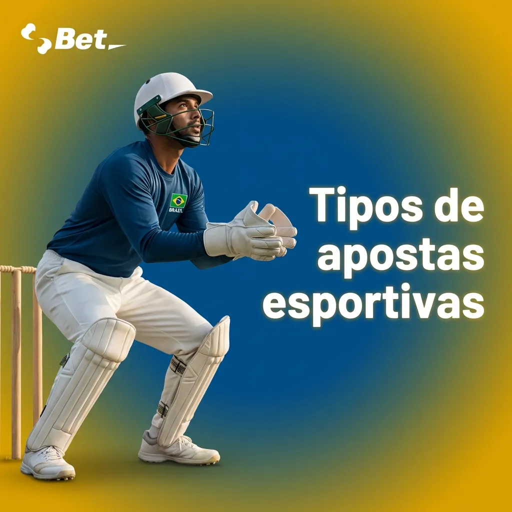 Banner “Tipos de apostas esportivas” com ícones de futebol, basquete, vôlei, tênis e esportes americanos sobre fundo colorido