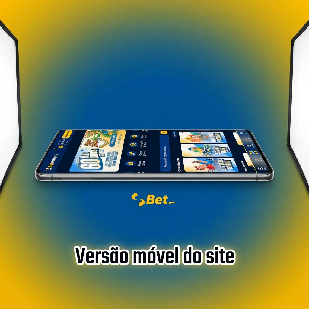 Tela de smartphone exibindo versão móvel do site Bet da Sorte, com menus grandes e botões fáceis de tocar