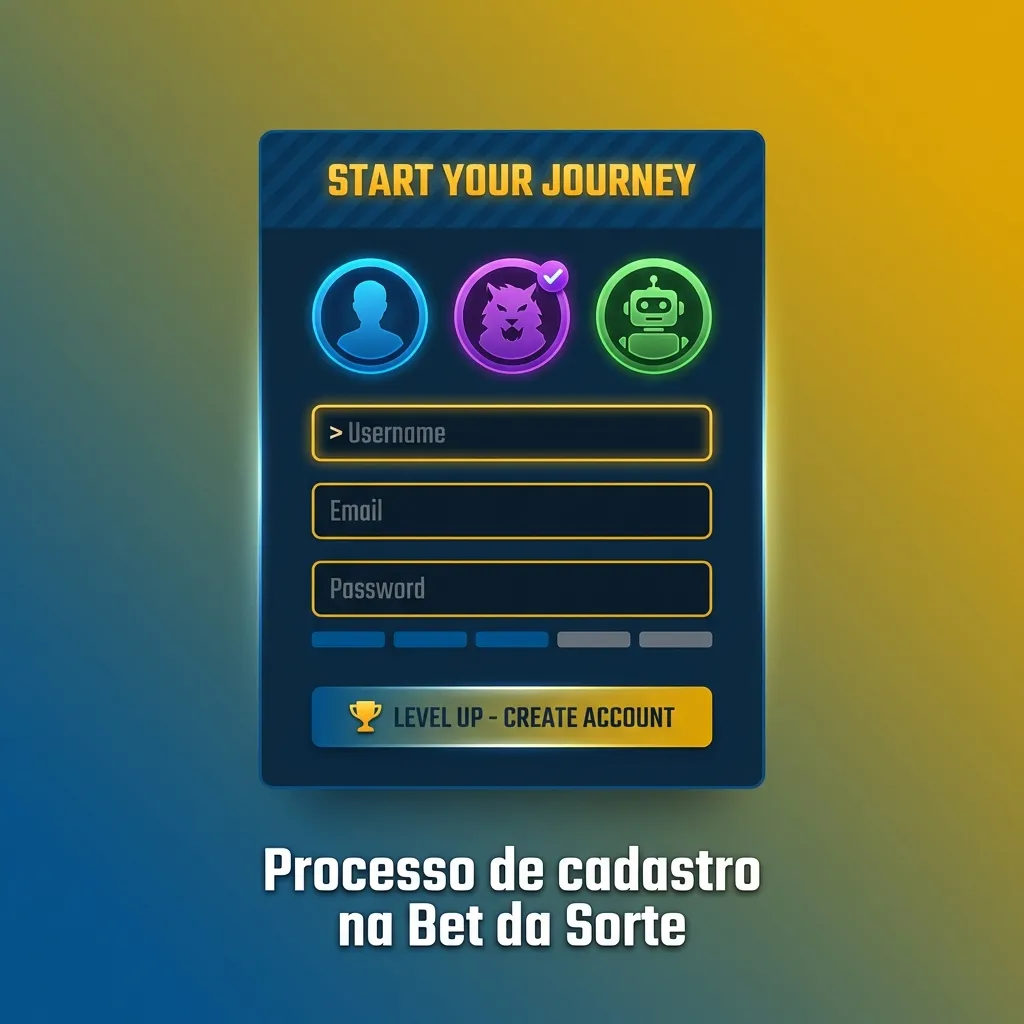 Ilustração em português mostrando o passo a passo de cadastro na Bet da Sorte até o primeiro depósito via PIX