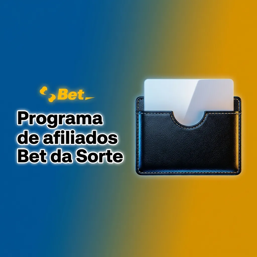 Banner do programa de afiliados Bet da Sorte, com ícones de comissão, estatísticas e divulgação para apostas e cassino.